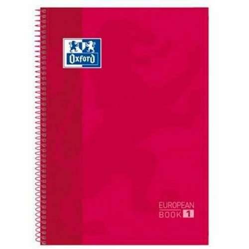 Bilježnica sa Spiralnim Uvezom Oxford Classic Europeanbook 1 Crvena A4+ 80 Listovi 5 Dijelovi (2 kom.) Cijena