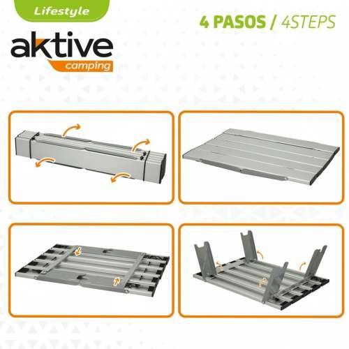 Sklopivi stol Aktive Srebrna Aluminij 40 x 13 x 28,5 cm (4 kom.) Cijena