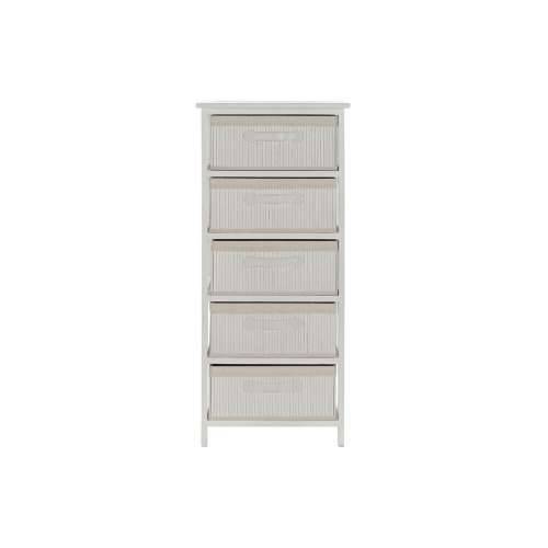 Ormarić s ladicama DKD Home Decor Bijela Bambus Paulovnija 42 x 32 x 98 cm Cijena
