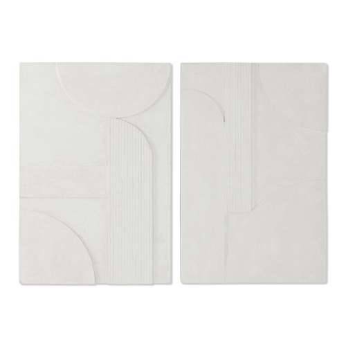 Zidni Ukras Home ESPRIT Bijela moderan 80 x 5 x 120 cm (2 kom.) Cijena
