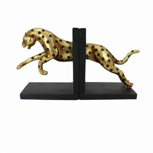 Grāmatbalsts DKD Home Decor Leopard Smola (34.3 x 9.9 x 18.5 cm) (2 pcs) Cijena