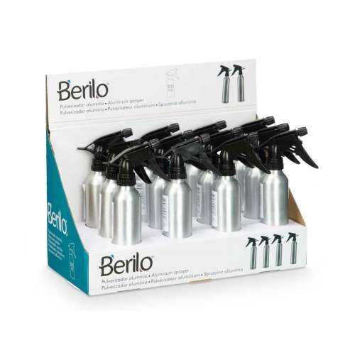 Bočica s Raspršivačem Berilo 37581 Crna Srebrna Aluminij polipropilen 300 ml (12 kom.) Cijena