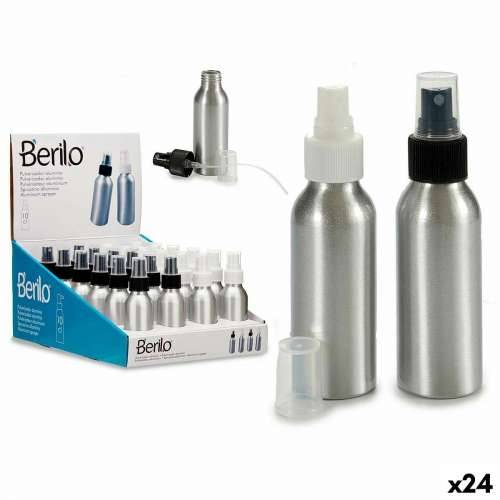 Bočica s Raspršivačem Berilo CH9979-2 Bijela Crna Providan Srebrna Aluminij polipropilen 100 ml (24 kom.) Cijena