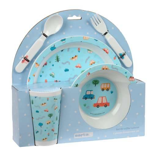 Dječji set posuđa Safta Coches Poliester 26 x 26 x 9 cm Cijena