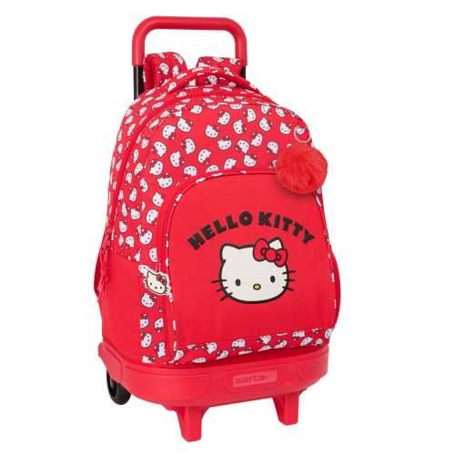 Školski Ruksak s Kotačima Hello Kitty Iconic Bijela Crvena 33 x 45 x 22 cm Cijena