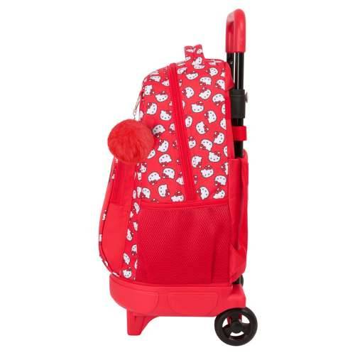 Školski Ruksak s Kotačima Hello Kitty Iconic Bijela Crvena 33 x 45 x 22 cm Cijena