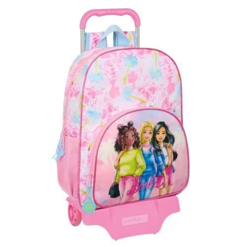 Školski Ruksak s Kotačima Barbie Painterly Roza Nebesko plava 33 x 42 x 14 cm Cijena