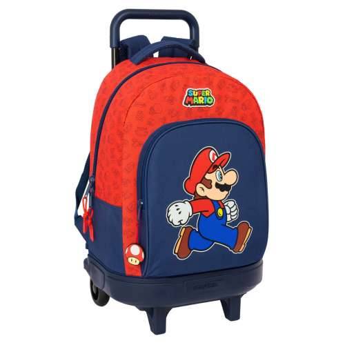 Školski Ruksak s Kotačima Super Mario Trick Crvena Tamno plava 33 x 45 x 22 cm Cijena