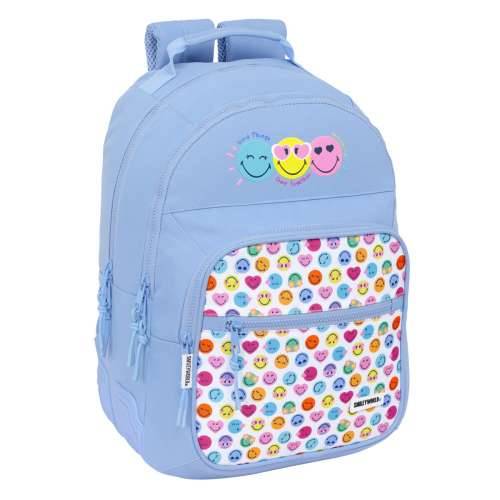 Školski Ruksak Smiley Joyful Plava Pisana 32 x 42 x 15 cm Cijena