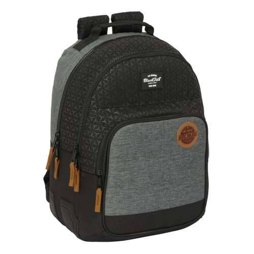 Školski Ruksak BlackFit8 Old school Crna Siva 32 x 42 x 15 cm Cijena