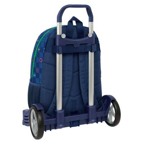 Školski Ruksak s Kotačima Benetton Damero Mornarsko plava 30 x 46 x 14 cm Cijena