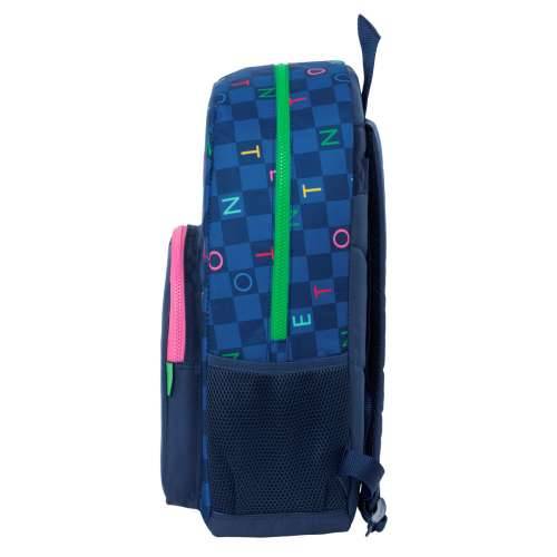 Školski Ruksak Benetton Damero Mornarsko plava 30 x 46 x 14 cm Cijena