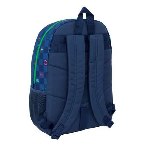 Školski Ruksak Benetton Damero Mornarsko plava 30 x 46 x 14 cm Cijena