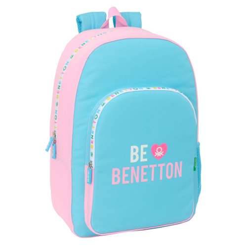 Školski Ruksak Benetton Unique Roza Turkizno 30 x 46 x 14 cm Cijena