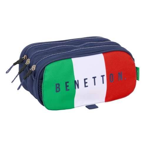 Trostruka pernica Benetton Flag Mornarsko plava 21,5 x 10 x 8 cm Cijena