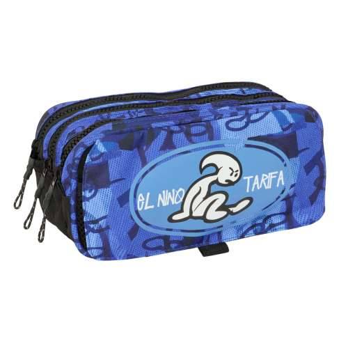 Trostruka pernica El Niño Roller Plava Crna 21,5 x 10 x 8 cm Cijena