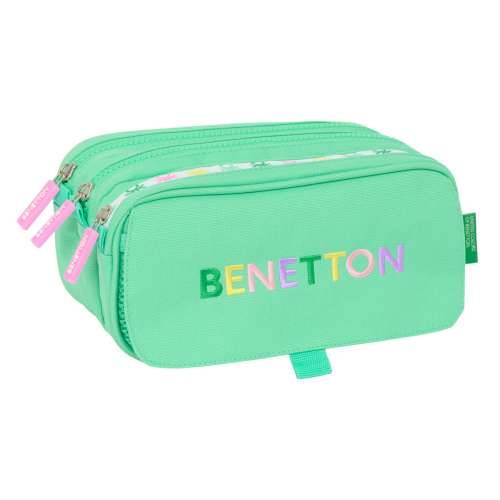 Trostruka pernica Benetton Mint Zelena 21,5 x 10 x 8 cm Cijena
