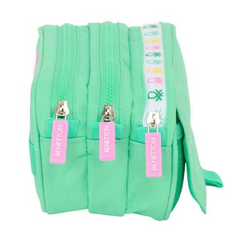 Trostruka pernica Benetton Mint Zelena 21,5 x 10 x 8 cm Cijena