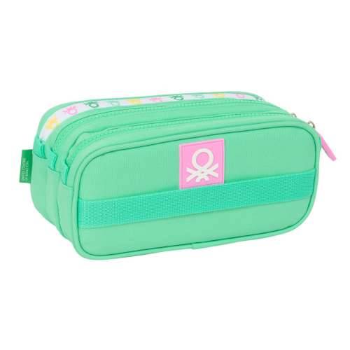 Trostruka pernica Benetton Mint Zelena 21,5 x 10 x 8 cm Cijena