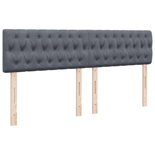 Otomanski krevet s madracem&LED tamnosivi 180x200cm baršunasti - Tamno siva 180 x 200 cm Dizajn s gumbima Cijena