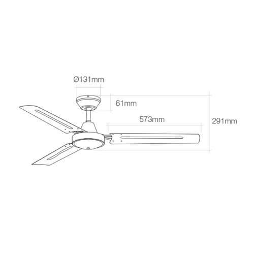 Stropni Ventilator EDM 33981 Bijela 60 W Ø 140 cm Industrijski Cijena