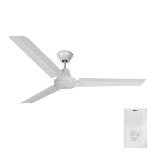 Stropni Ventilator EDM 33982 Bijela 60 W Ø 120 cm Mini Industrijski Cijena