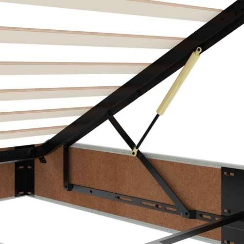 Otomanski krevet s madracem i LED 140x190 cm baršunasti - Svjetlosiva 140 x 190 cm Blok s kvadratima Cijena