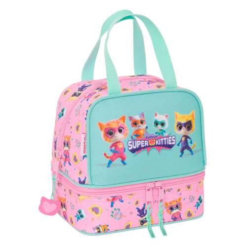 Torba za ručak SuperKitties Roza Turkizno 20 x 20 x 15 cm Cijena