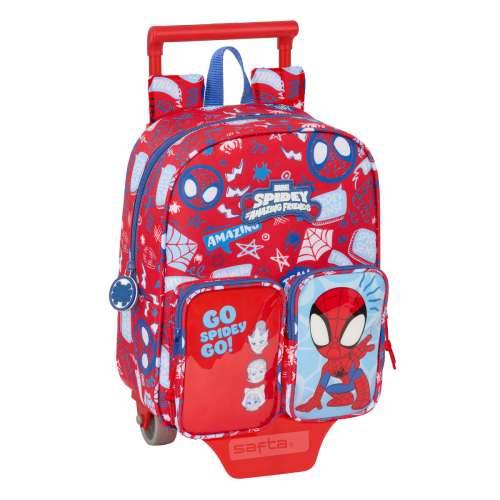 Školski Ruksak s Kotačima Spider-Man Rescue Plava Crvena 22 x 27 x 10 cm Cijena