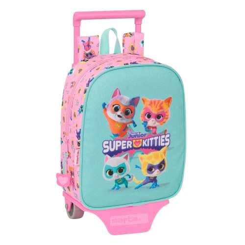 Školski Ruksak s Kotačima SuperKitties Roza Turkizno 22 x 27 x 10 cm Cijena
