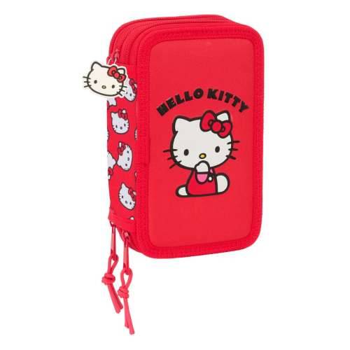 Trodijelna Pernica Hello Kitty Iconic Bijela Crvena 12,5 x 19,5 x 5,5 cm 37 Dijelovi Cijena