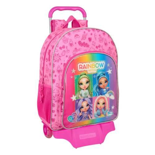 Školski Ruksak s Kotačima Rainbow High Shine Pisana 33 x 42 x 14 cm Cijena