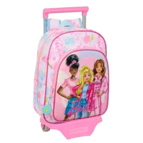 Školski Ruksak s Kotačima Barbie Painterly Roza Nebesko plava 26 x 11 x 67 cm 26 x 34 x 11 cm Cijena
