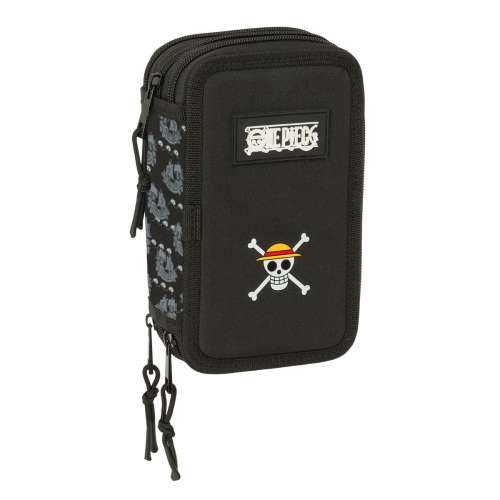 Trodijelna Pernica One Piece Pirates Crna 12,5 x 19,5 x 5,5 cm 37 Dijelovi Cijena