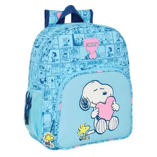 Školski Ruksak Snoopy Love Plava 32 x 38 x 12 cm Cijena