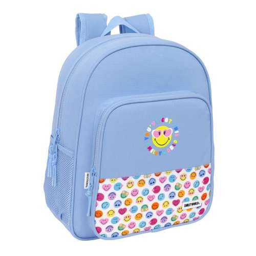 Školski Ruksak Smiley Joyful Plava Pisana 32 x 38 x 12 cm Cijena