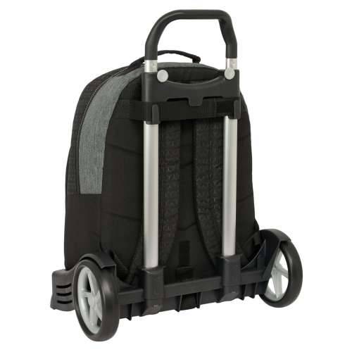 Školski Ruksak s Kotačima BlackFit8 Old school Crna Siva 32 x 42 x 15 cm Cijena