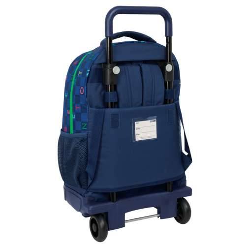 Školski Ruksak s Kotačima Benetton Damero Mornarsko plava 33 x 45 x 22 cm Cijena