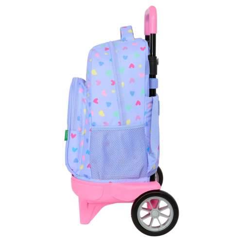Školski Ruksak s Kotačima Benetton Lila Lila 33 x 45 x 22 cm Cijena
