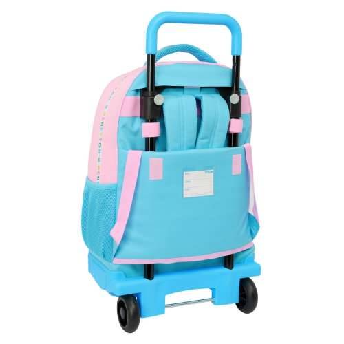 Školski Ruksak s Kotačima Benetton Unique Roza Turkizno 33 x 45 x 22 cm Cijena