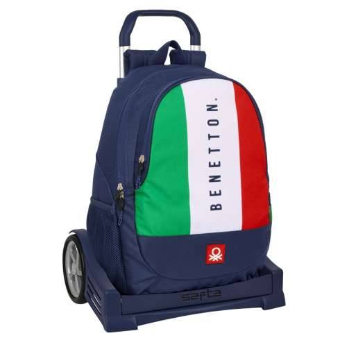 Školski Ruksak s Kotačima Benetton Flag Mornarsko plava 32 x 44 x 16 cm Cijena