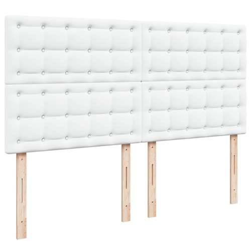 Otomanski okvir kreveta s madraca bijela 160x200cm umjetna koža - Bijela 160 x 200 cm Cijena