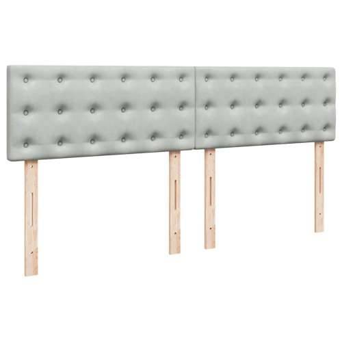 Okvir kreveta s madracima svijetlosivi 200x200cm baršunasti - Svjetlosiva 200 x 200 cm gumbi Cijena