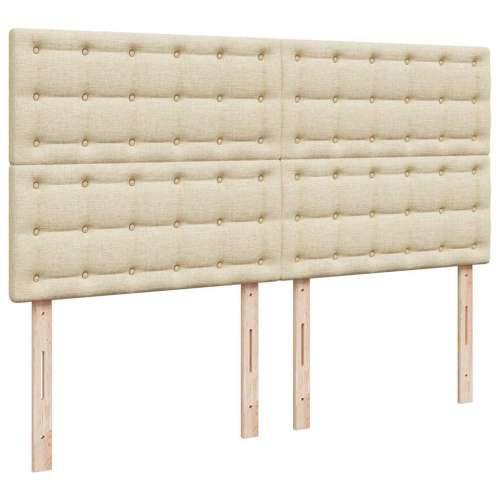 Otomanski krevet s madracem krem 160x200 cm od tkanine - Krema 160 x 200 cm gumbi Cijena