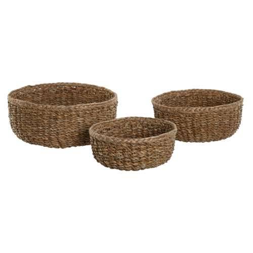Set košara Home ESPRIT Prirodno Prirodno vlakno Boho 30 x 30 x 13 cm (3 Dijelovi) Cijena