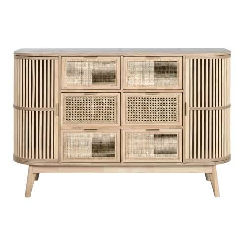 Ormarić s ladicama Home ESPRIT zlatan Prirodno Jela 120 x 40 x 80 cm Cijena