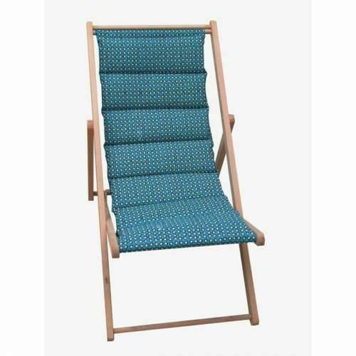 Pludmales guļamkrēsls Jardin Prive Douala Plava Platno bukovina (106 x 55 x 95 cm) Cijena
