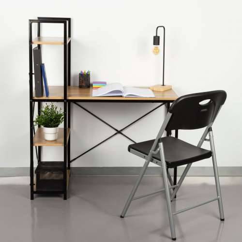 Stol s policom Max Home Čelik Melamin iverica 120 x 12 x 64 cm Cijena