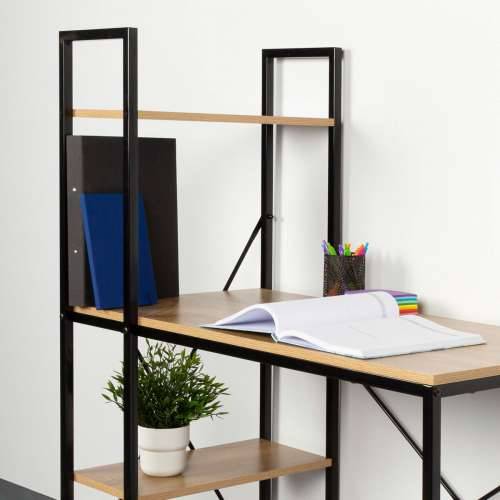 Stol s policom Max Home Čelik Melamin iverica 120 x 12 x 64 cm Cijena