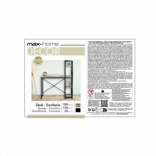 Stol s policom Max Home Čelik Melamin iverica 100 x 120 x 52 cm Cijena